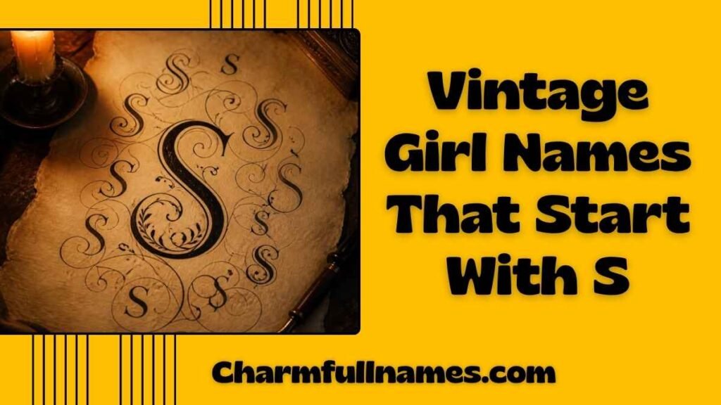Vintage Girl Names That Start With S